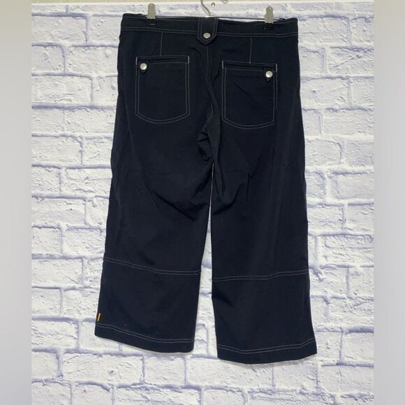 Lucy activewear Collection Wide Leg Cropped Pants Black Women's S - Picture 2 of 11